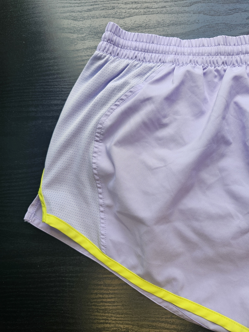 Puma Lavender Athletic Dri Cell Running Shorts with Yellow Trim Women's L - Picture 5 of 11
